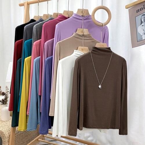 New Knitting Blouse Shirt Women Autumn Turtleneck cotton Shirts Casual Long sleeve Loose shirt Plus Size Apring tops M-8XL