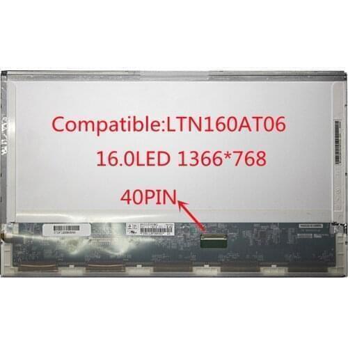 Original LTN160AT06 A01 B01 W01 H01 U01 U02 U03 HSD160PHW1 16,0 portátil Panel de pantalla LCD para ASUS N61VG N61J X66IC