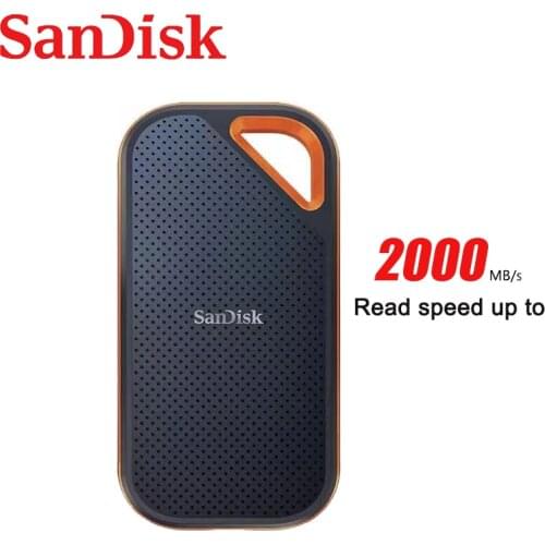 SanDiskE81, 1TB, Extreme PRO, SSD externo portátil de 2TB, NVMe, alta velocidad de lectura de hasta 2000 MB/s, USB 3,1, tipo A/C