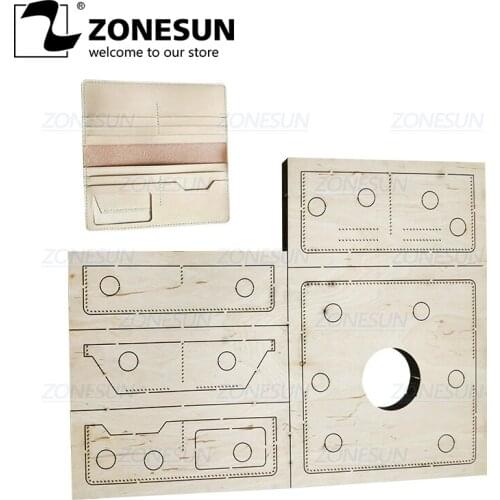 ZONESUN Custom Leather Handmade Man Wallet Die Cutter Clicker Die Steel Rule Die Cuts Punching Tool For Die Cutting Machine