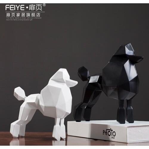 Nordic origami poodle accessories modern simple clothing store model room soft bookcase window decoration