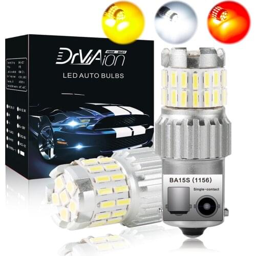 2pcs Car Signal Light 1800LM Canbus P21W 1156 BA15S LED Bulb For Skoda Superb Octavia 2 FL 2010 2011 2012 2013 Signal Lights