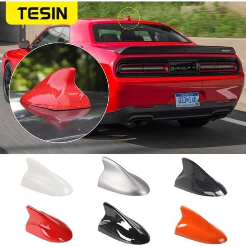 TESIN Car Stickers for Challenger Car Shark Antenna Decoration Auto Radio Signal Aerials Cover Accessories for Dodge Challenger