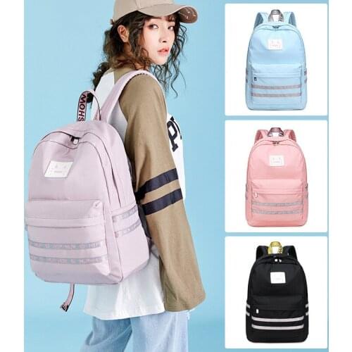 Womens Backpack Female Fashion New Backpack Unisex Large Capacity Laptop Backpack Nylon Lady Schoolbag Cute Student Bag