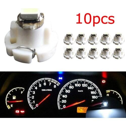 10pcs White T4 T4.2 Neo Wedge 1-SMD LED Cluster Instrument Dash Climate Bulb Light For Replacing Instrument Cluster Panel