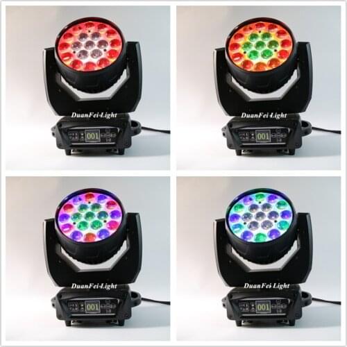10 Light dmx lyre led moving head zoom ring light wash rgbw led moving head wash zoom light 19x15w