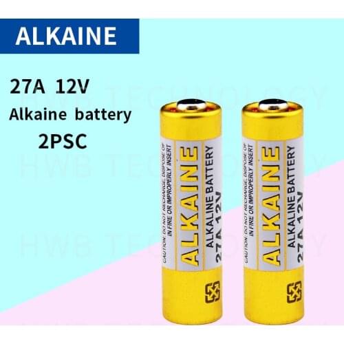 2PCS 27A 12V dry alkaline battery L828 27AE 27MN A27 for doorbell,car alarm,walkman,car remote control etc