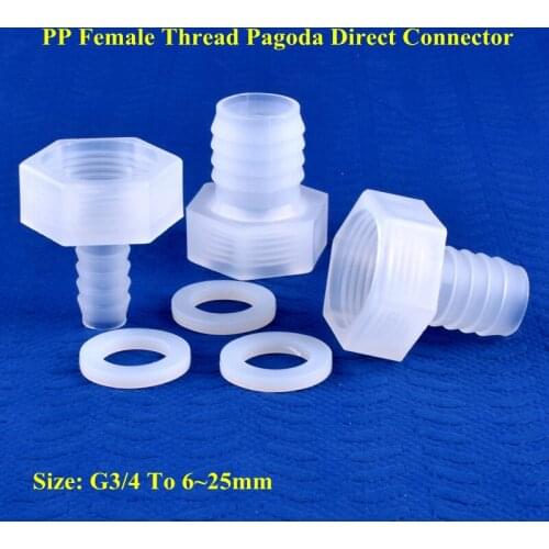 5~200pcs G3/4 To 6~25mm PP Pagoda Direct Connector Aquarium Tank Air Pump Fittings Micro Irrigation Home Garden Water Hose Joint