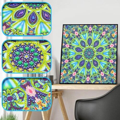 Abstract Pattern 5D Special Shaped Diamond Painting Mandala Embroidery Needlework Rhinestone Crystal Cross Craft Stitch Kit DIY