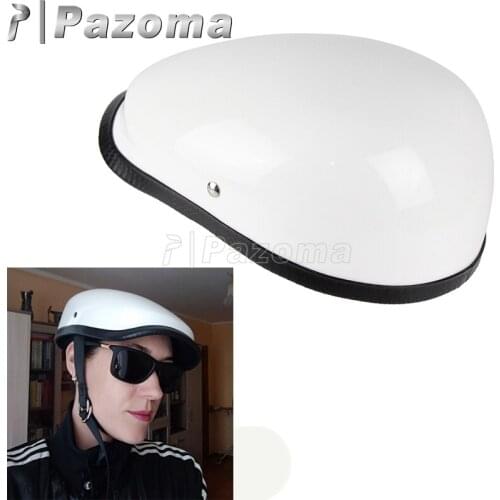 Japanese Style White Motorcycle Berets Helmet Classical Half Face Helmet Fiberglass Light Weight Moto Helmet For Man and Woman