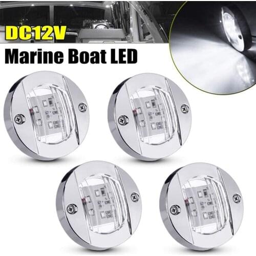 DC 12V Marine Boat LED Stern Light Round LED Tail Lamp for Seagoing Vessel Yacht Sea Boat Lights Blue/ White/Red/Yellow/Green