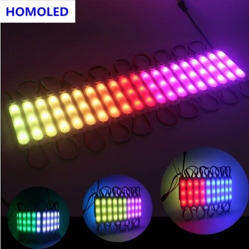 DC12V WS2811 LED Pixel Module,IP68 Waterproof Full Color RGB String Christmas LED Light Pixel Addressable Digital COB LED Module