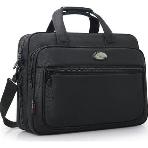 Business Men High Quality Extensible Waterproof Oxford Black 14 inch Laptop Briefcase