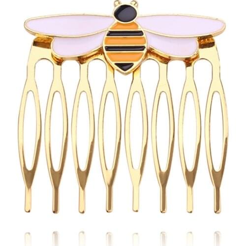 Animal Enamel Hair Jewelry Costume Women Hairpins Bee Comb Hair Comb Lady-bug Party Supplies
