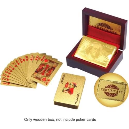Playing Cards Wooden Box Poker Cards Container Storage Case Vintage Gift Box PXPF