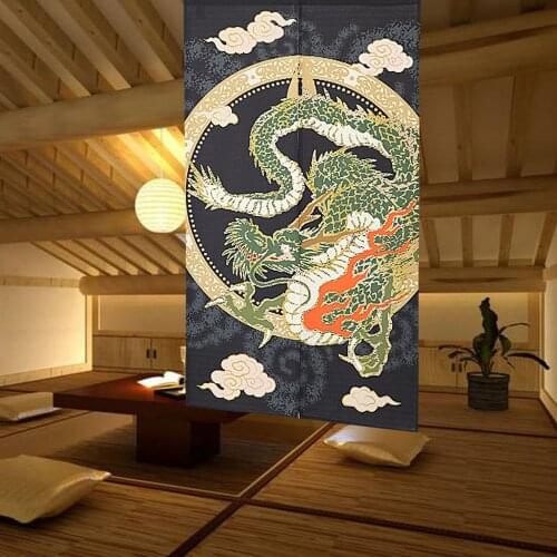 Chinese Traditional Dragon Pattern Door Curtain Kitchen Curtain Partition Curtain Japan Curtain Noren 85x150cm