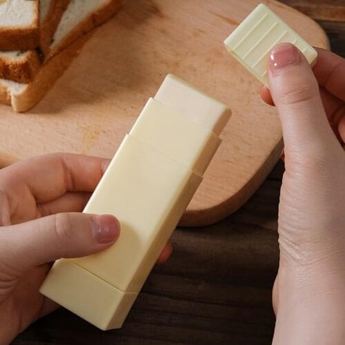 Butter Storage Box Pancake Waffle Toast Plastic Squeezer Sticks Holders Vertical Rotating Butter Cheese Spreader Tools