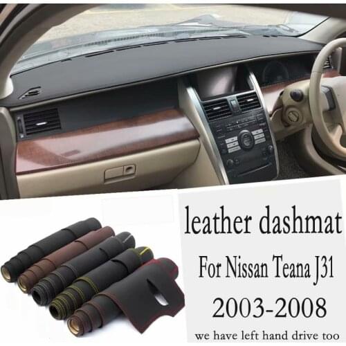 For Nissan Teana J31 2003 2004 2005 2006 2007 2008 Leather Dashmat Dashboard Cover Pad Dash Mat Carpet Custom Car-Styling RHD