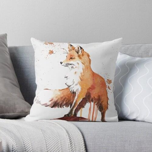 Beautiful Fox Throw Pillow Cushion Cover Polyester throw pillows case on sofa home living room car seat decor 45x45cm