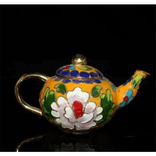 Copper Statue Cloisonne Wine Pot Small Teapot With Chinese Characteristics Handicraft Tourism Gifts