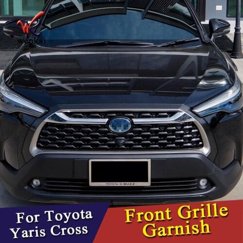 ABS Chrome Front Griile Grill Trim Cover For Toyota Corolla Cross 2020 2021 Car Accessories