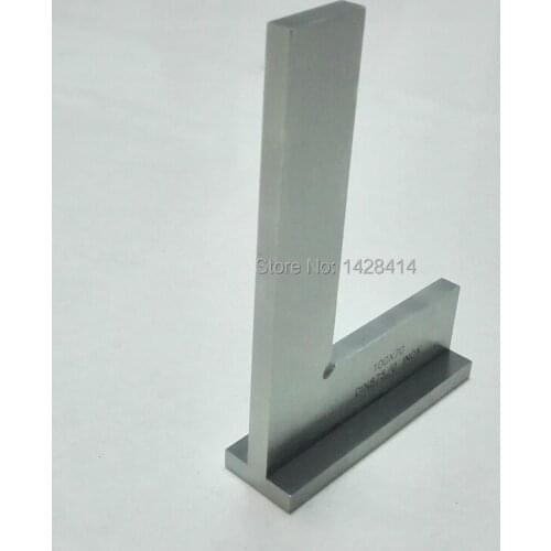 75*50mm DIN875/0 Grade Hardened Stainless Steel 90 degree Flat Edge Square With Wide Base 90 degree Industrial Wide Base Sqaure