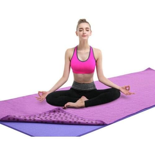 183*63cm Non-slip Yyoga Mat Towel Anti Skid Microfiber Yoga Mat Cover Foldable Fitness Exercise Pilates Workout Mats