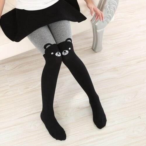 New Childrens Cartoon Tights For Lovely Girls Patchwork Embroidery Designs Stockings Spring Pantyhose Baby Kawaii Tights