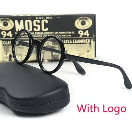 Optical Eyeglasses Frame Men Women Johnny Depp ZOLMAN Round Vintage Glasses Computer Acetate Spectacle Frame For Male Clear Lens
