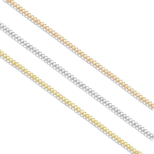 925 Sterling Silver Necklace Ladies Fashion Jewelry Clavicle Lind Chain Party Gift