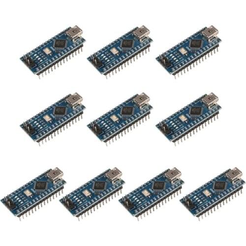 10pcs/lot Mini Nano V3.0 Atmega328p Modules Board 5v 16m Micro Controller Board Module Suitable For Arduino Accessories