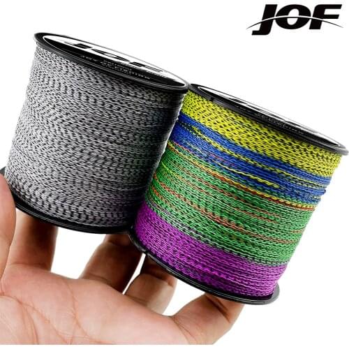 JOF 300M PE Braided Wire Fishing Line 4 Strands 0.10mm-0.50mm 10LB-80LB Spotted Incredibly Strong Multifilament Fiber Line
