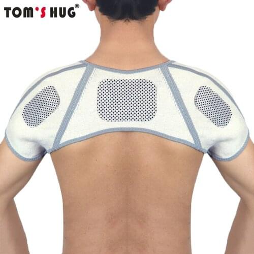 Self-heating Shoulder Support Belt Back Support Posture Corrector Shoulder Pads Fixed Strap Frozen Shoulder Bamboo Charcoal
