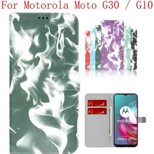 Sunjolly Case for Motorola Moto G30 G10 Wallet Stand Flip PU Phone Case Cover coque capa Motorola Moto G30 G10 Case Cover