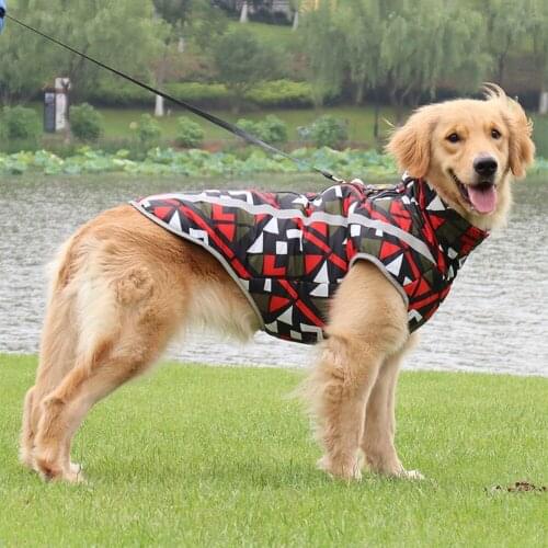 Warm Winter Dog Clothes Waterproof Reflective Jacket Large Breed Dog Coat for Big Dogs Labrador Bulldog Pet Clothing