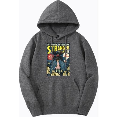 TV Show Stranger Things Eleven Hoodies Mens Fashion Casual Hoody Hip Hop High Qulity Cotton Jackets Fleece New Hooded Tracksuit
