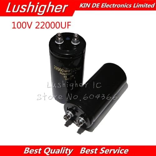 1PCS 100V 22000UF 100V22000UF 22000UF 100V 50x105mm Electrolytic Capacitor