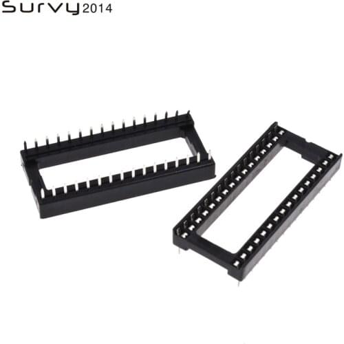 10Pcs DIP IC Sockets Adaptor Solder Type Socket Kit 6 8 14 16 18 20 24 28 32 40Pin for arduino PCB Diy Kit