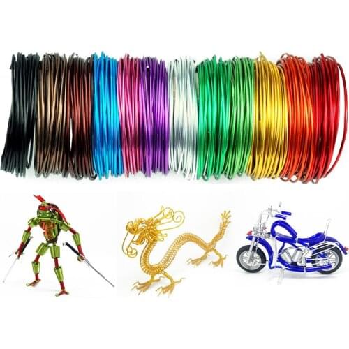 5 M/ Roll Color Round Aluminium Wire Thread Cord Craft Floristry Wire For Jewellery Beads DIY Craft Braided Material 1/1.5/2mm