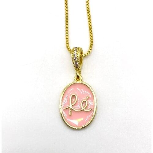 5pcs/lot Word Enamel Pendants Adjustable Box Chian Necklaces Gold Filled Jewelry