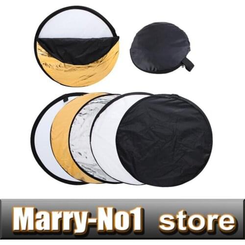 32" 80cm 5 in 1 New Portable Collapsible Light Round Photography/Photo Reflector for Studio Free Shipping