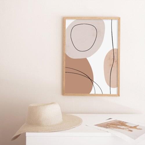 Abstract Geometric Brush Beige Style Posters Prints Canvas Painting Wall Art Pictures Modern Living Room Decor Home Decoration