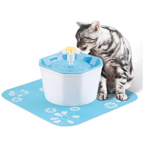Automatic Cat Dog Pet Water Fountain Bowl Drinking Flower Water Dispenser Petsafe Drink with Filters Pet Water Fountain with mat