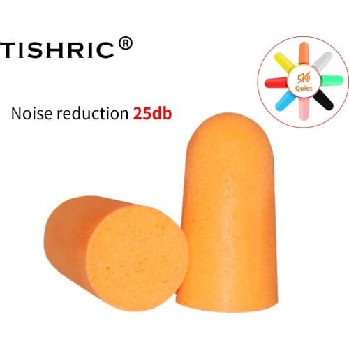 TISHRIC 10 Pairs Sleeping Earplugs Anti-noise Ear Protector Ear Plugs Noise To Sleep Sponge Earplugs Noise Reduction Rate 25db