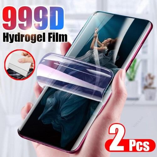 2Pcs 999D Full Cover Hydrogel Film Screen Protector For Huawei Honor 10i 10 Lite 20 Pro 9 Lite 8X 9A 9X Pro 20s Protective Film