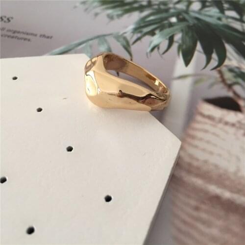 New Fashion Rings Gold Color 18mm Diameter Rings 10mm Width Ring for Chic Women Fashion Party Jewelry