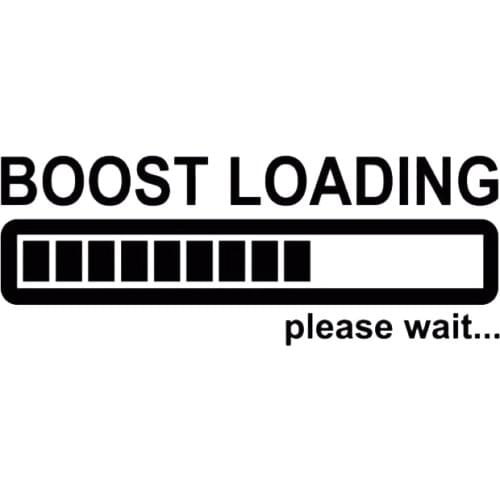 LLY-1299 Car Sticker Creative Boost Loading Please Wait Funny Decals Styling PVC New Design Fashion Cool Style Waterproof Decals