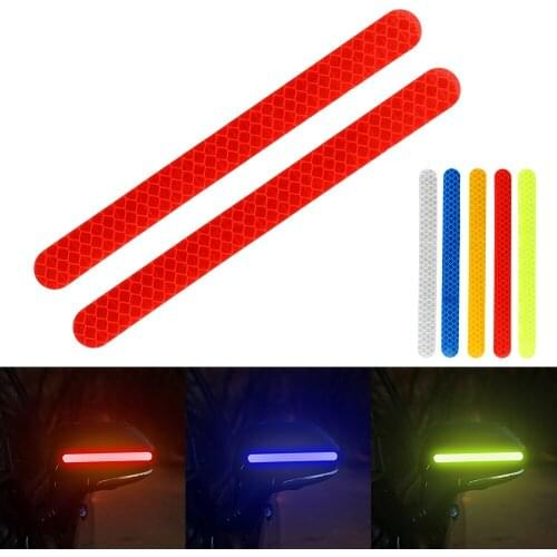 JSNY-Car Rearview Mirror Stickers 2Pcs Car Reflective Strip Collision Warning Tape Car Styling