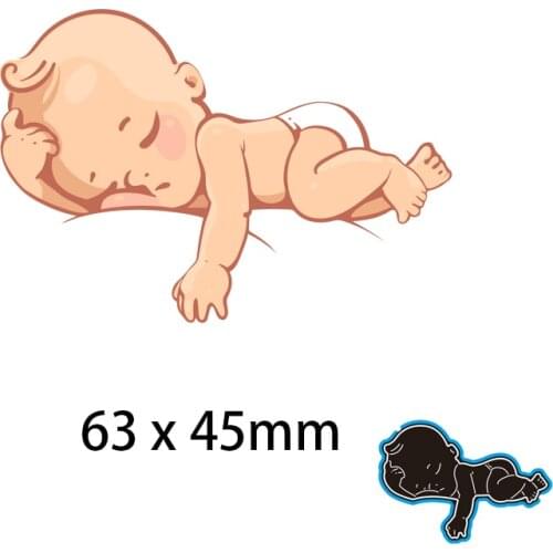 63*45mm Baby Boy and Girl New Metal Cutting Dies Scrapbooking DIY Album Paper Card Craft Embossing Stencil Decoration