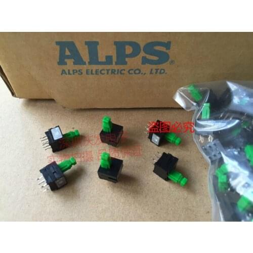 Original new 100% SPPH series TV switch 6pin eccentric self-elastic LCD switch 10*10*17.5 green yellow button